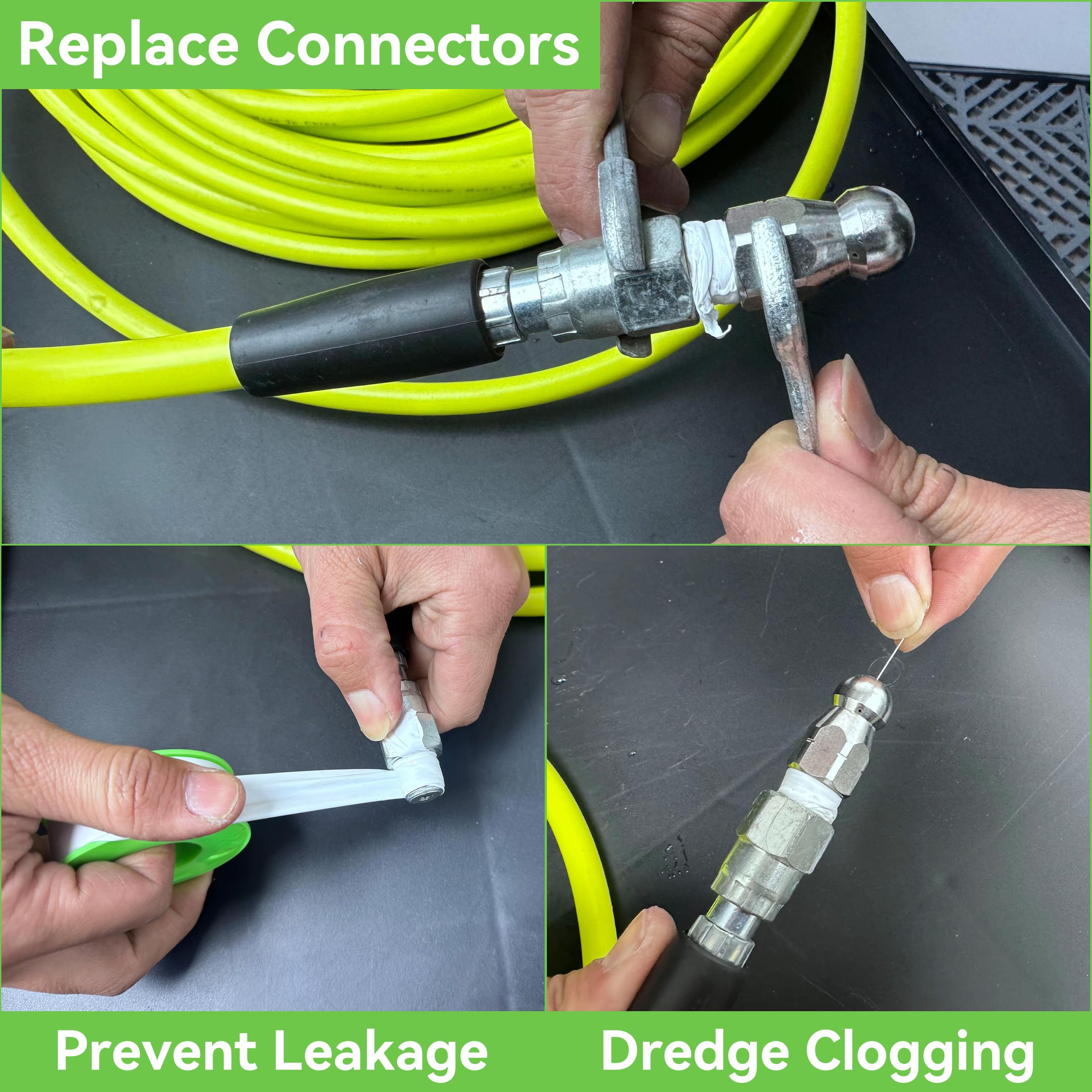 Tool Daily kit in use flushing a floor drain for faster clearing