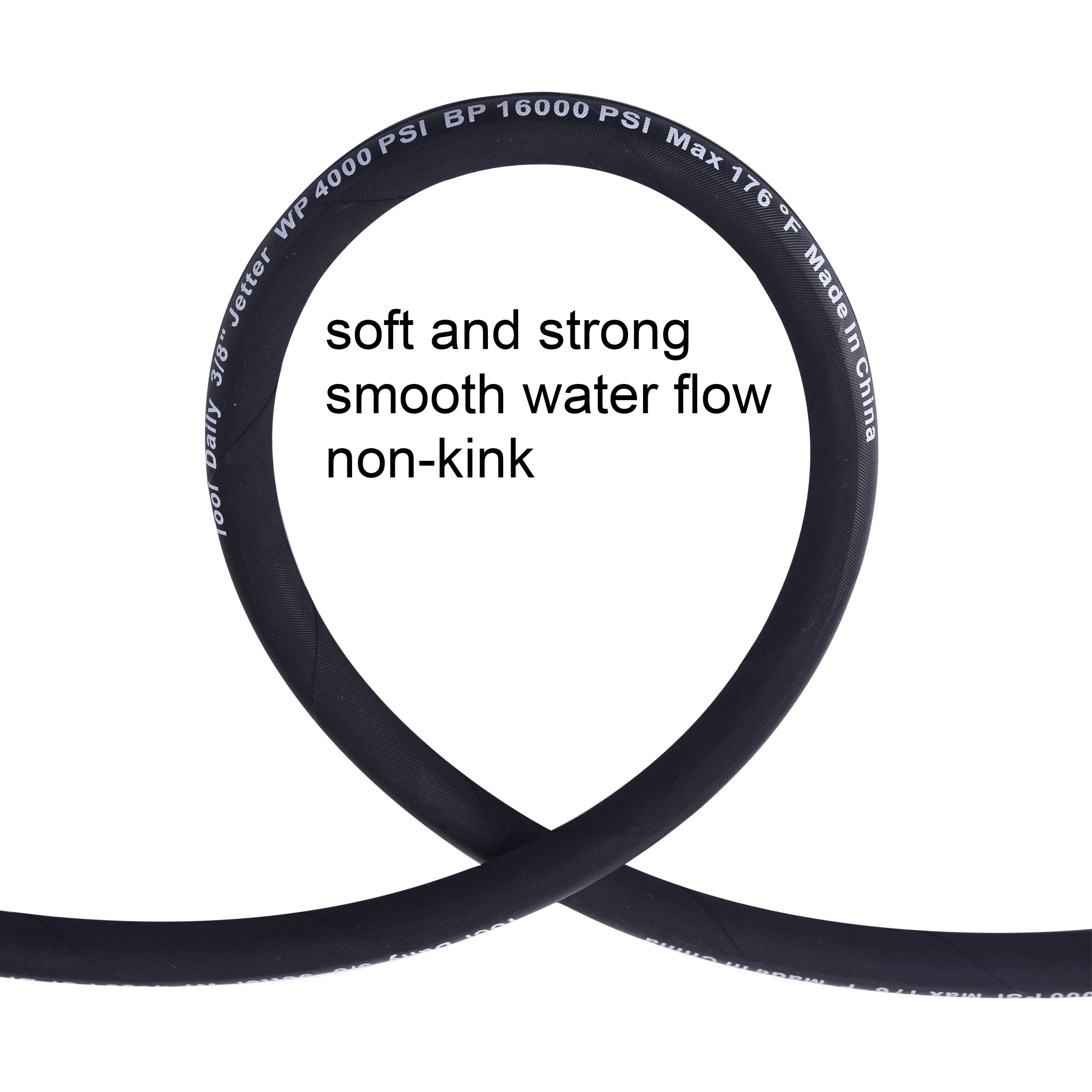 Tool Daily length comparison of 4 ft hose illustrating compact size