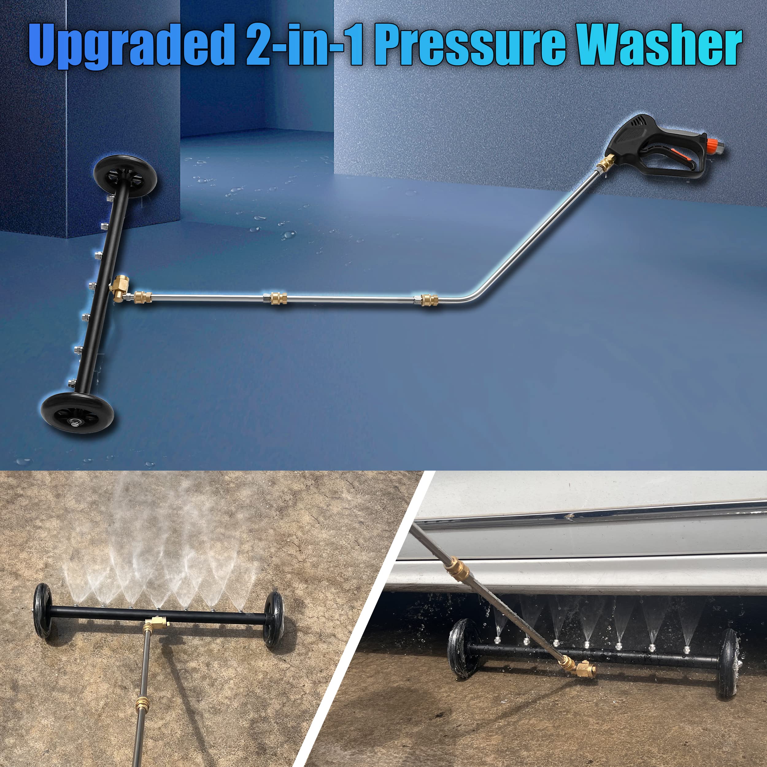 Tool Daily close-up of seven nozzles highlighting wide coverage and efficient debris removal