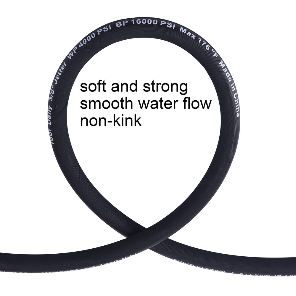 Tool Daily hose alongside tape measure illustrating the compact four-foot length advantage