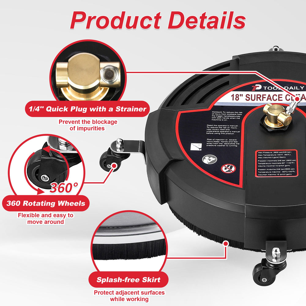 Tool Daily underside with twin nozzles visible for powerful spray coverage