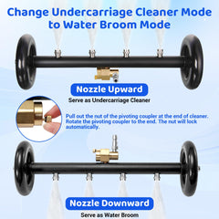 Tool Daily attached to a pressure washer demonstrating high-pressure compatibility and power