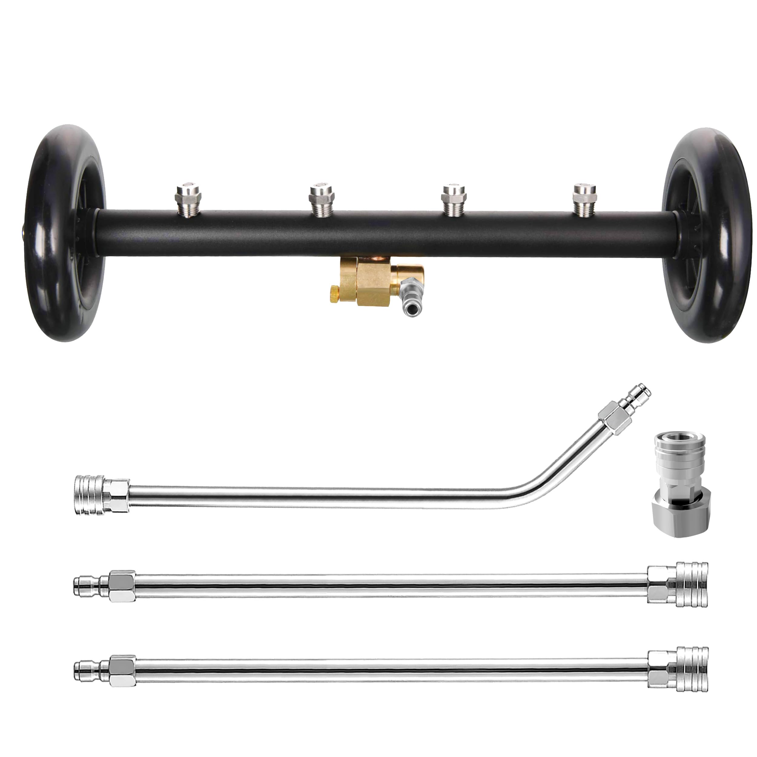 Tool Daily front view of 16-inch undercarriage cleaner highlighting compact design and reach