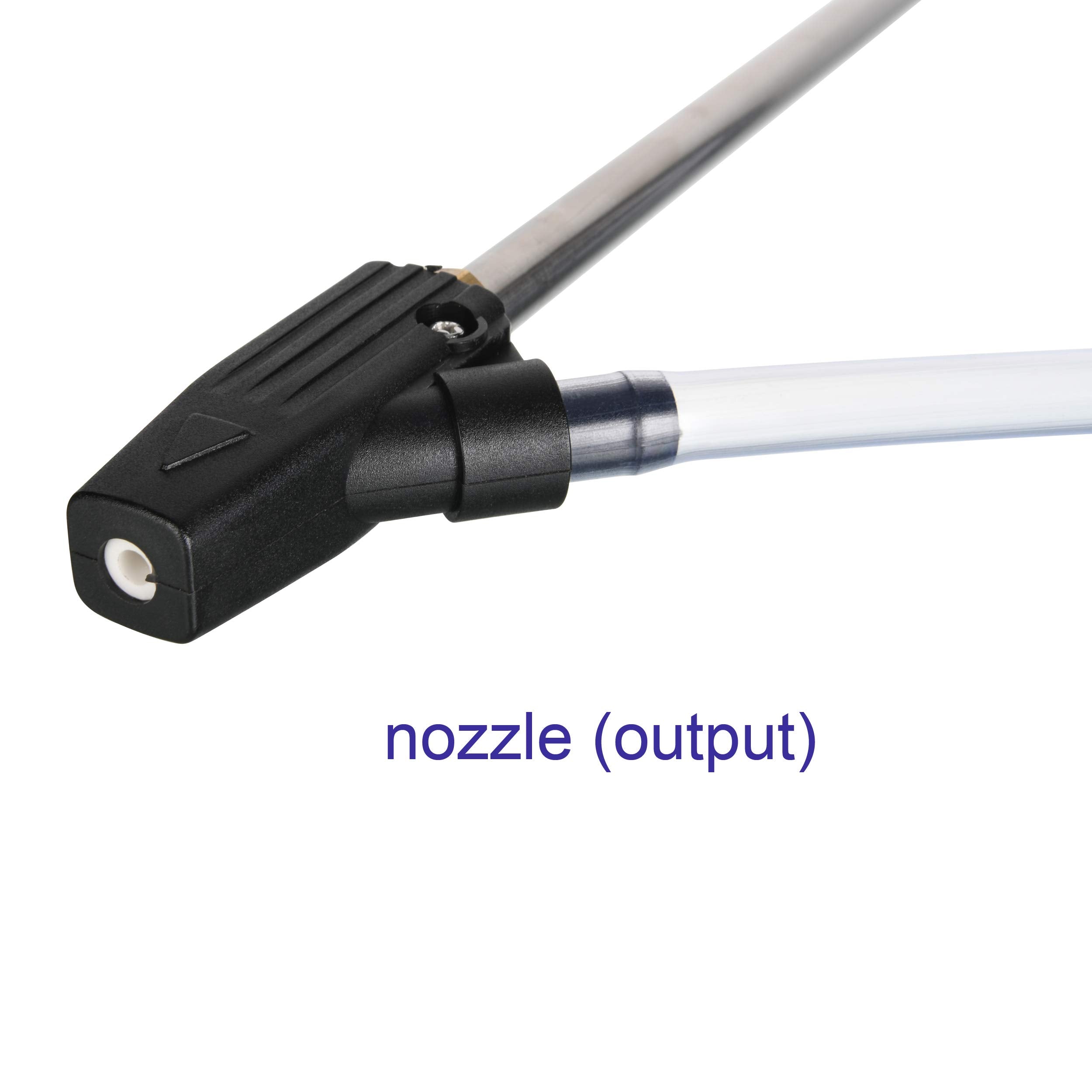 Tool Daily wand and hose layout displayed with clear connections and safety goggle