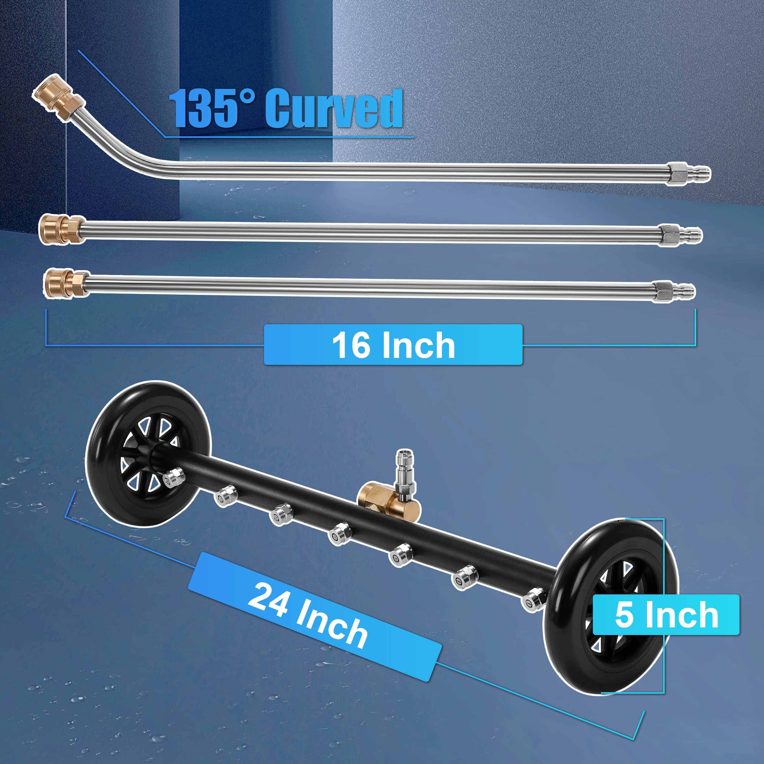 Tool Daily water broom sweeping driveway clearing leaves and sand evenly for faster rinsing