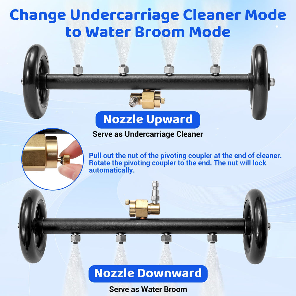 Tool Daily water broom mode cleaning driveway for even, fast surface removal benefit