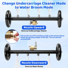 Tool Daily water broom mode cleaning driveway for even, fast surface removal benefit