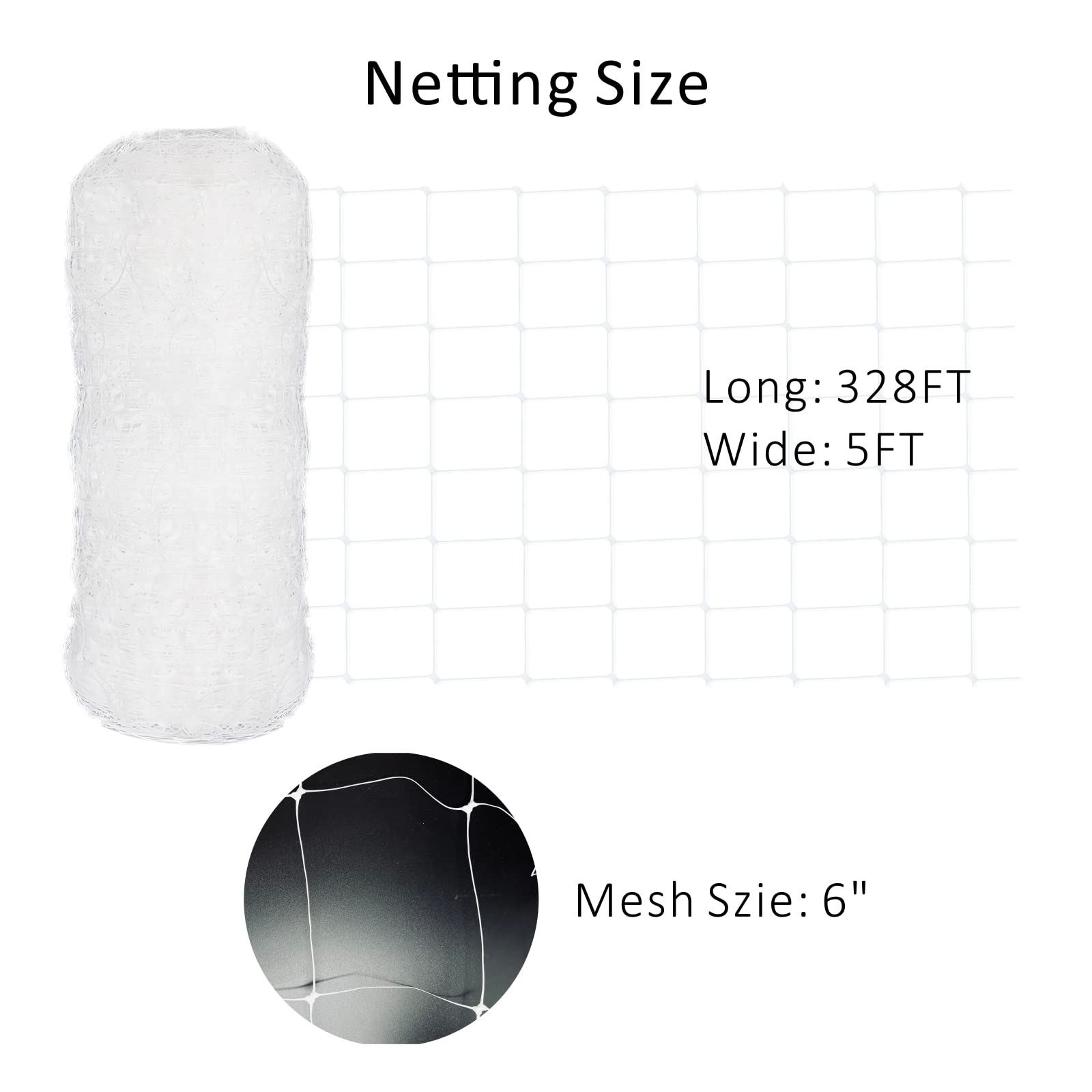 Toolazy close-up of 6-inch mesh texture showing strong weave and plant support