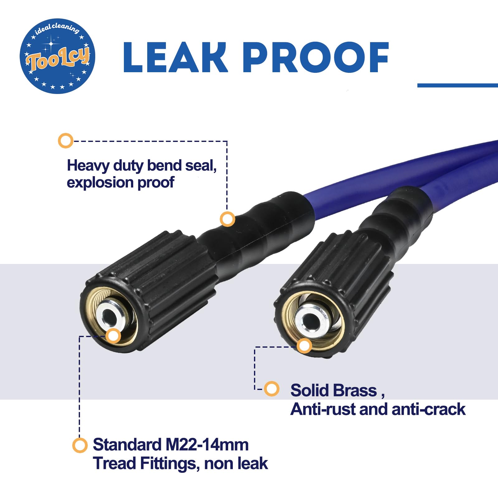 TOOLCY reinforced bend restrictor near fitting preventing kinks and extending life