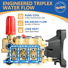 TOOLCY solid brass pump head detail showing strength and extended service life