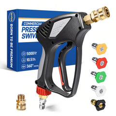 TOOLCY front view of short pressure washer gun showing compact design and control