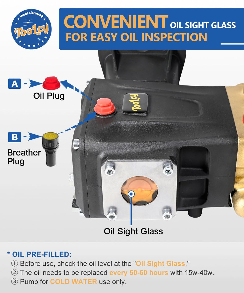 TOOLCY inlet and outlet fittings showing standard hookups for easy compatibility