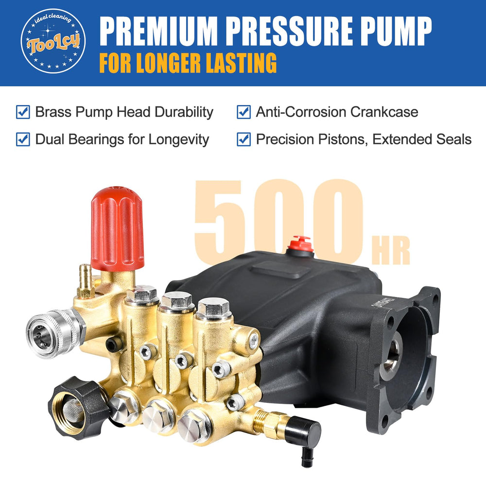 TOOLCY pump installed on engine showing scale and shaft compatibility
