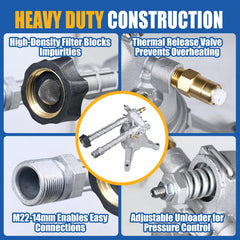 TOOLCY included nozzles and mounting hardware for quick installation
