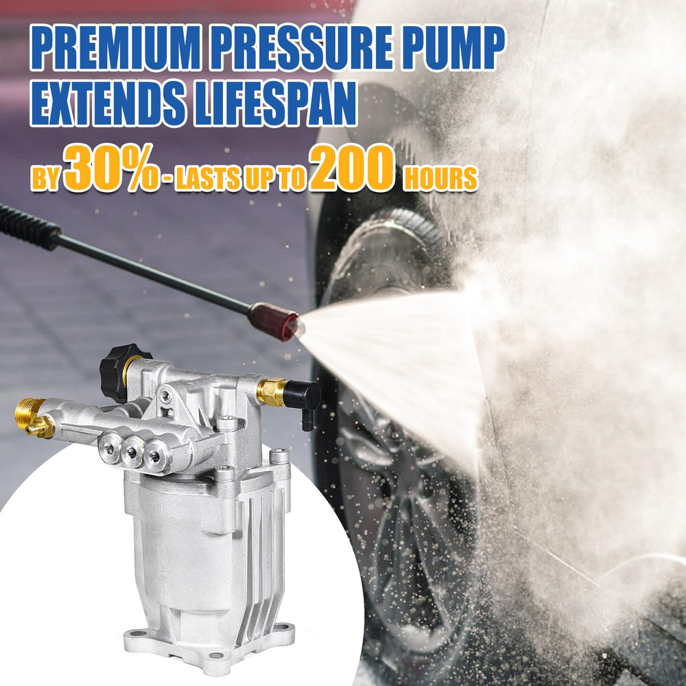 TOOLCY pump in use cleaning a driveway showing effective dirt removal benefit