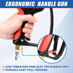 TOOLCY trigger lock detail showing safety lock to prevent accidental spraying