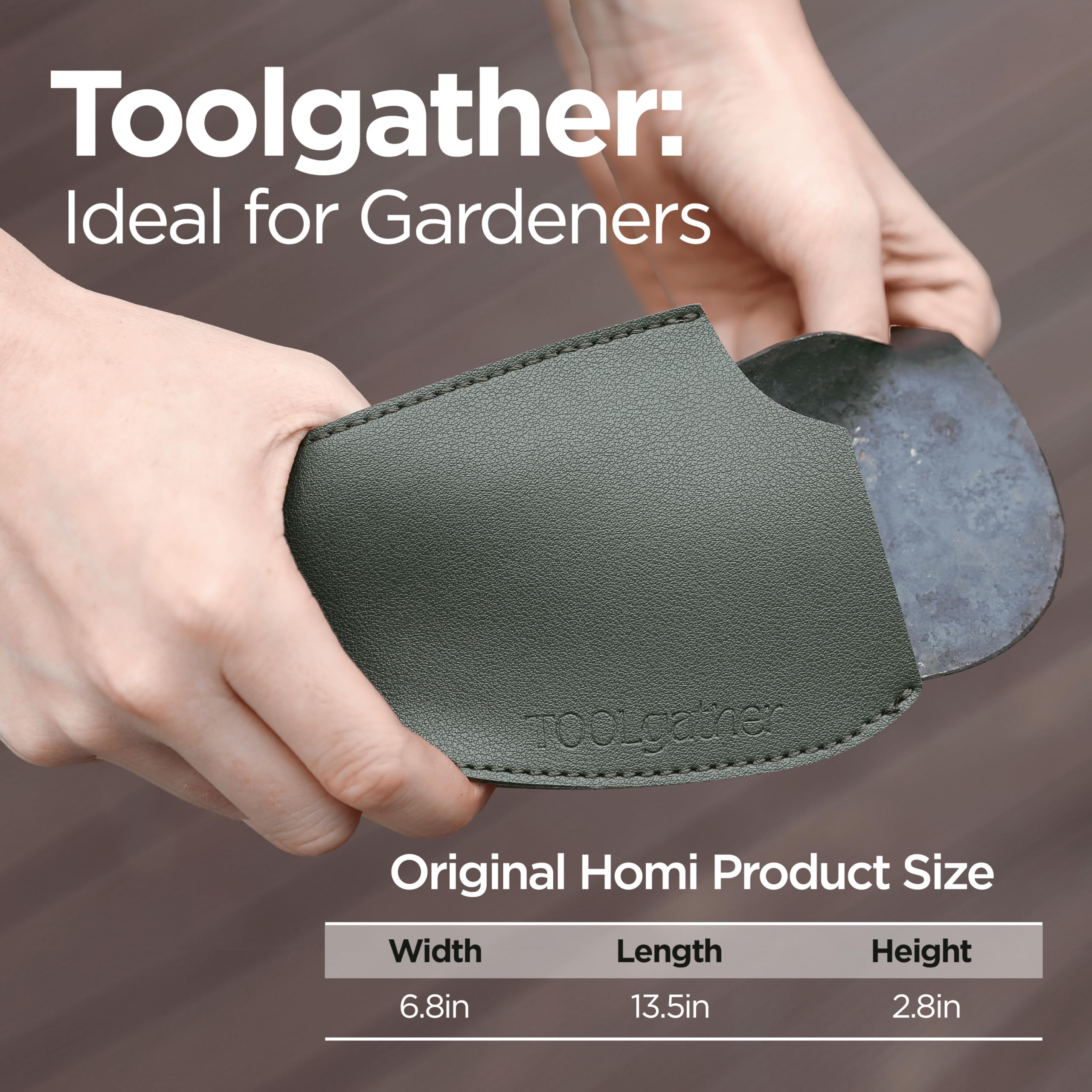 Toolgather homi placed in garden bed lifestyle shot showing practical use