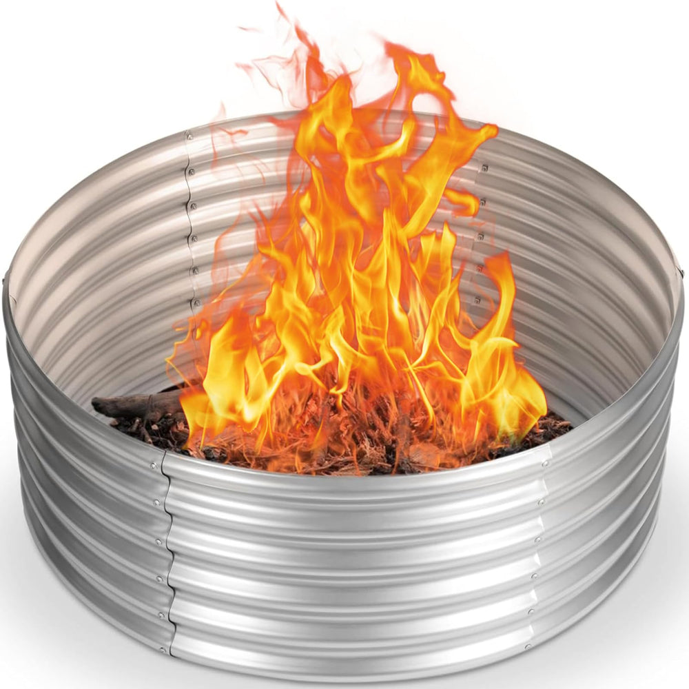 Toolterritary front view of 48 inch fire ring showing full circumference and sturdy build