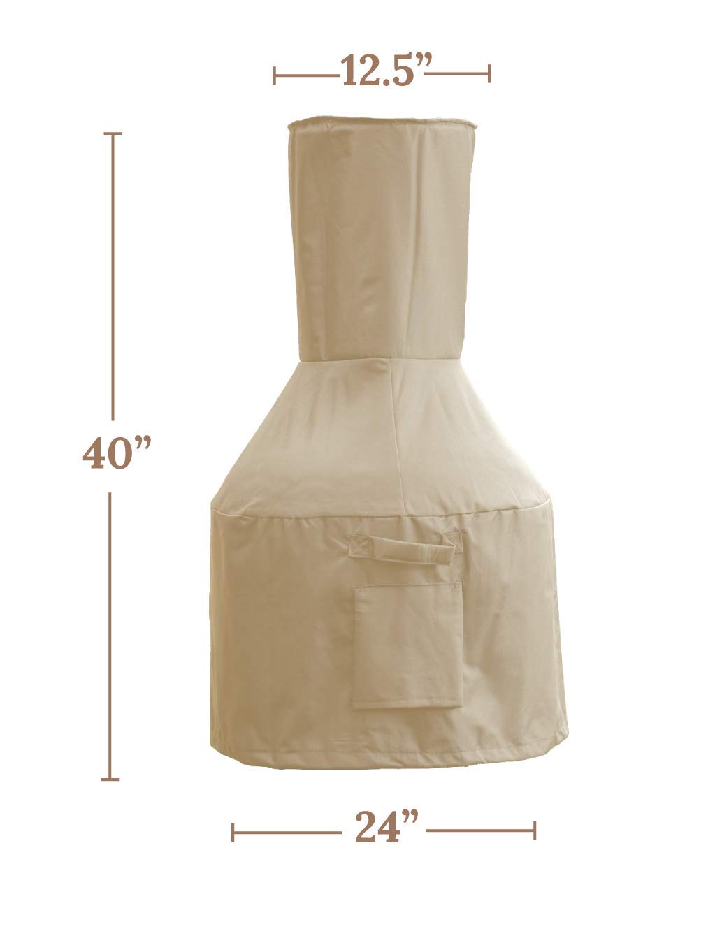 Tooreas chiminea covered on patio demonstrating weather protection