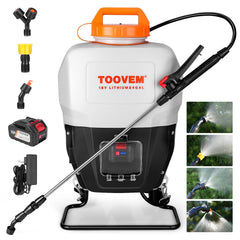TOOVEM translucent 4-gallon tank displaying liquid level for precise filling benefit