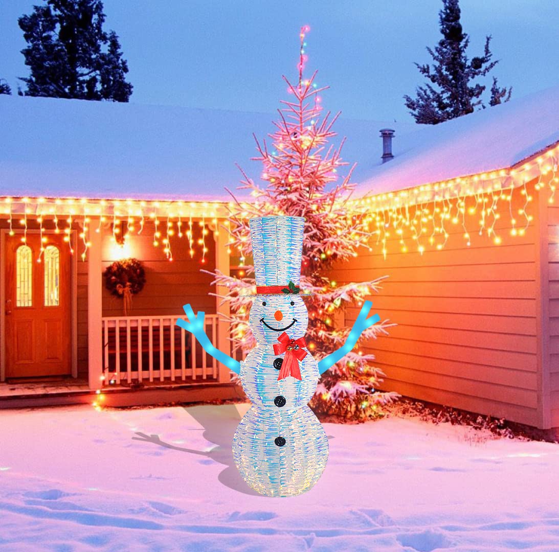 Top Treasures snowman indoors on a mantel adding seasonal charm