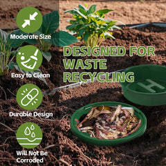 TOP XIAN inground bin installed in garden bed demonstrating discreet composting benefit