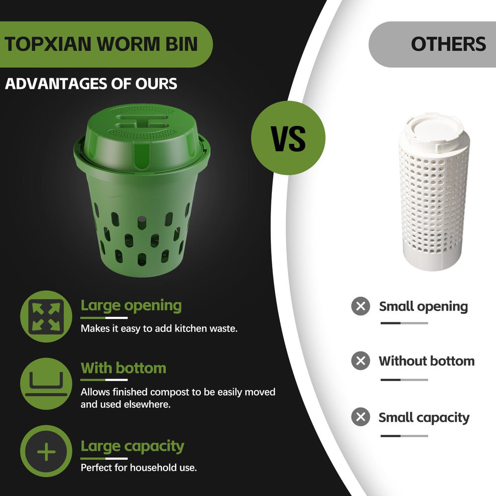 TOP XIAN dual bins buried in garden showing continuous composting benefit