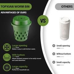 TOP XIAN dual bins buried in garden showing continuous composting benefit