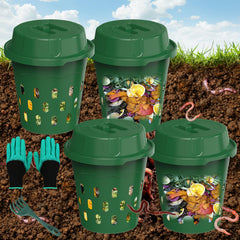 TOP XIAN front view of buried inground worm bin showing compact profile and easy installation