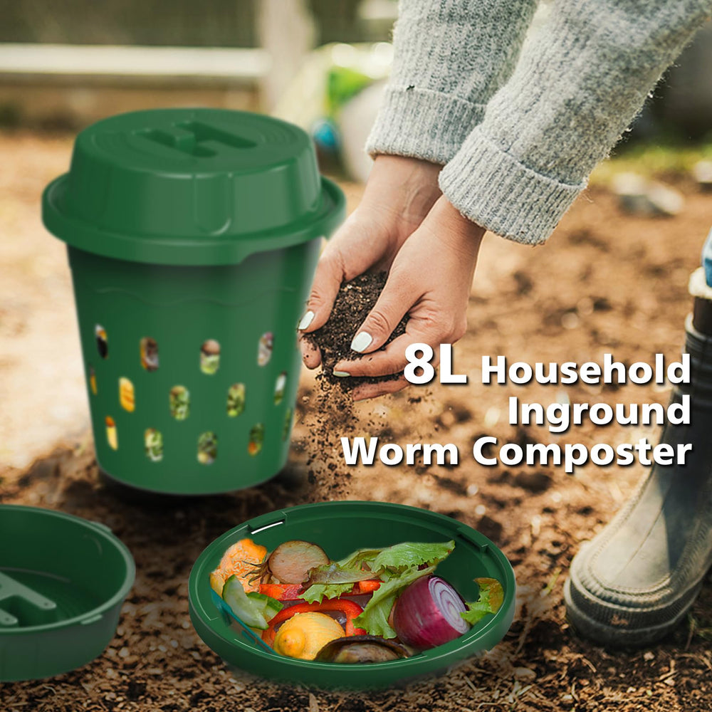 TOP XIAN four-bin layout in garden illustrating continuous compost rotation advantage
