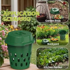 TOP XIAN removable lid detail for simple access and convenient compost feeding