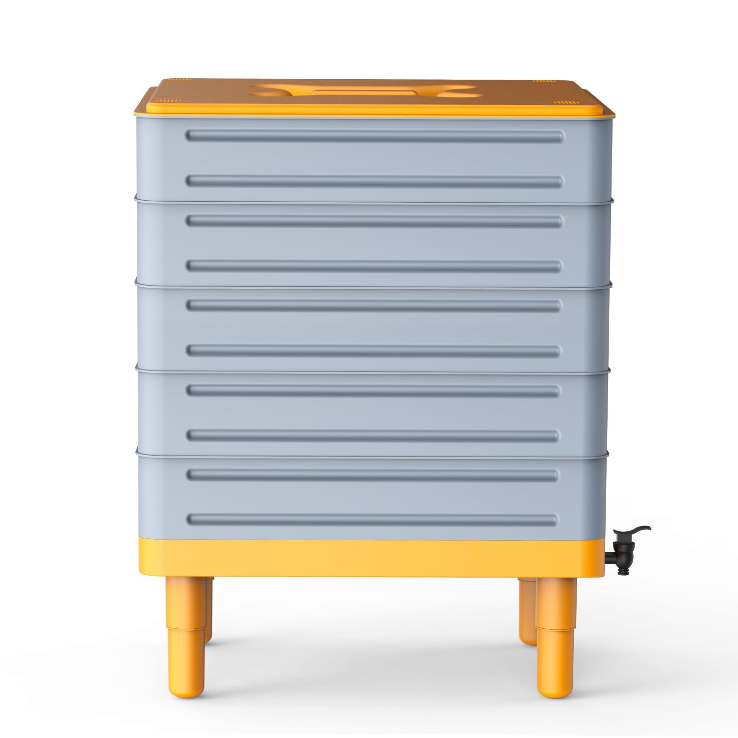 TOP XIAN stacked trays detail highlighting removable layers for easy harvesting