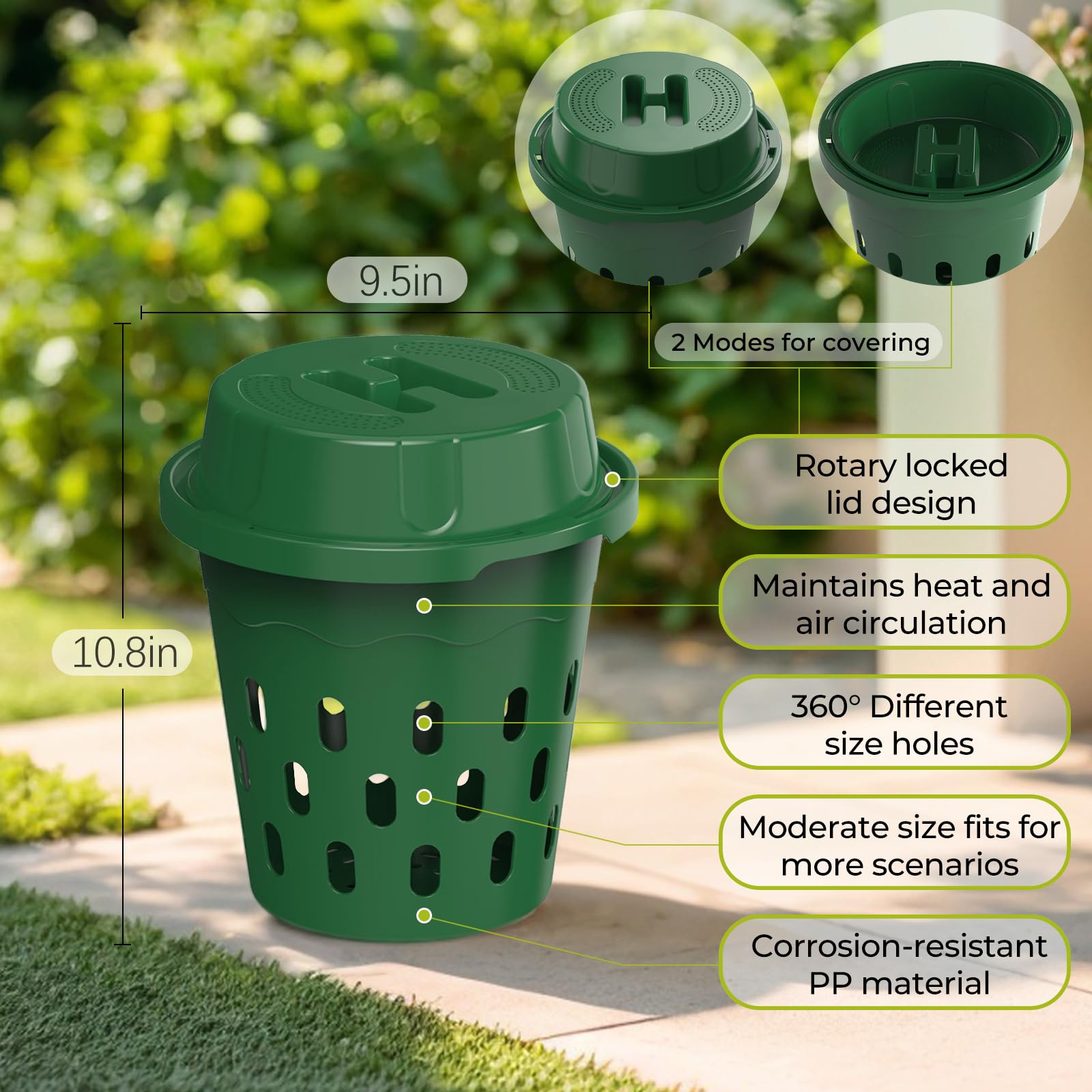 TOP XIAN close-up of 360 degree ventilation holes ensuring airflow and reduced odors