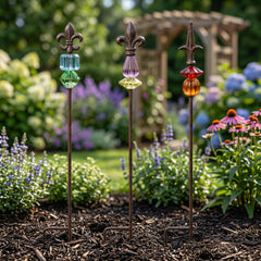 Topadorn fleur-de-lis front view adds elegant color to plants