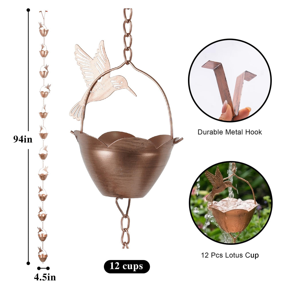 Topadorn chain held in hand for scale showing length and solid metal construction