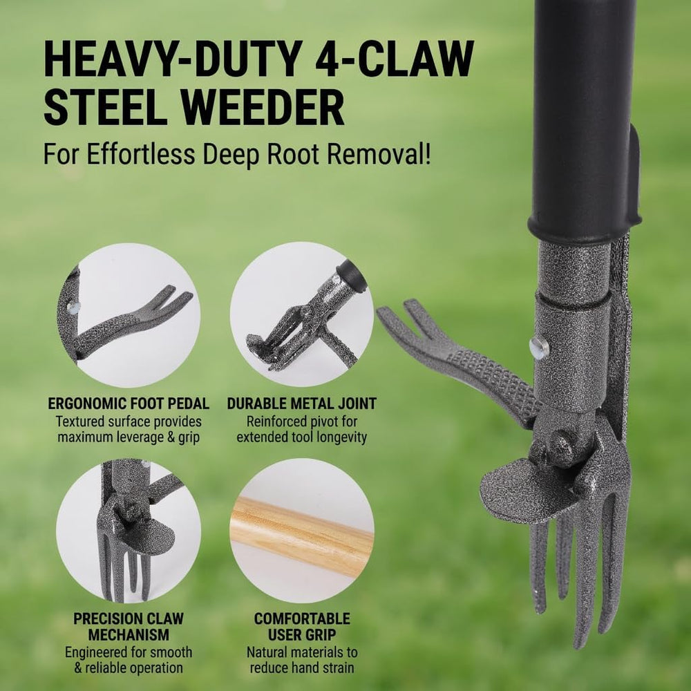 TOPBOOC in-use showing foot pedal ejector releasing weed cleanly, keeps hands clean