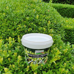 TOPBUXUS sprayer applying solution to boxwood illustrating even coverage