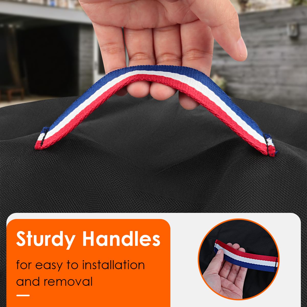 Topcover color-coded handles shown - easier installation and removal