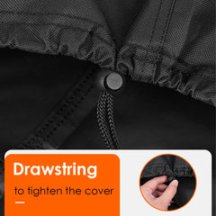 Topcover drawstring hem closeup - secure windproof fit benefit