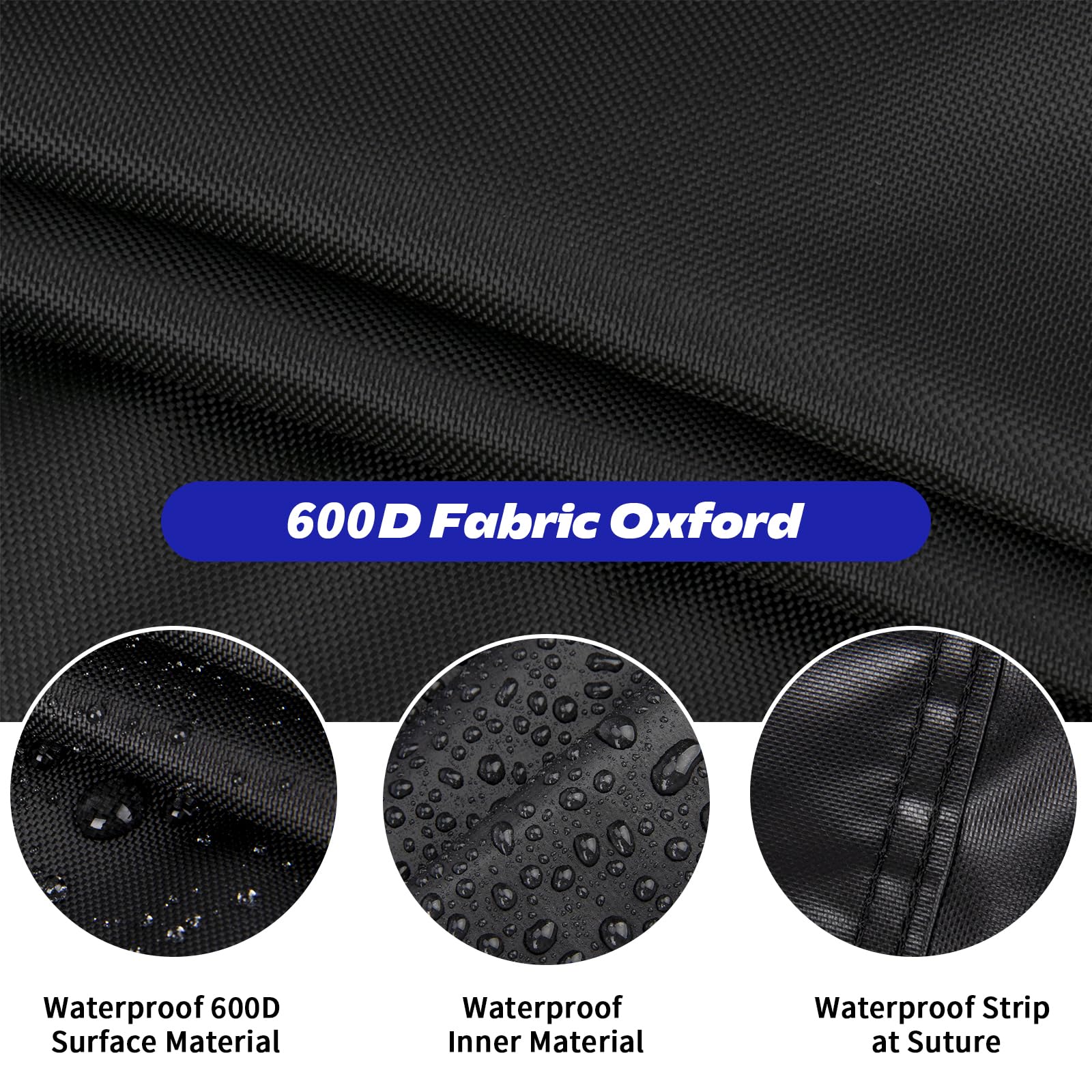 Topcover seam and thermoplastic stitch detail - prevents water seepage