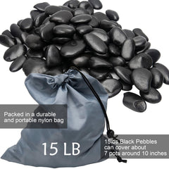 TOPEMAI close-up polished pebble surface highlighting deep black shine and durability