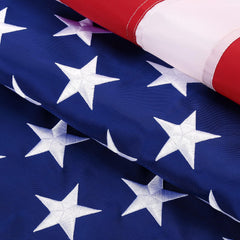 TOPFLAGS front view of 5x8 ft American flag showing bold colors and proportions