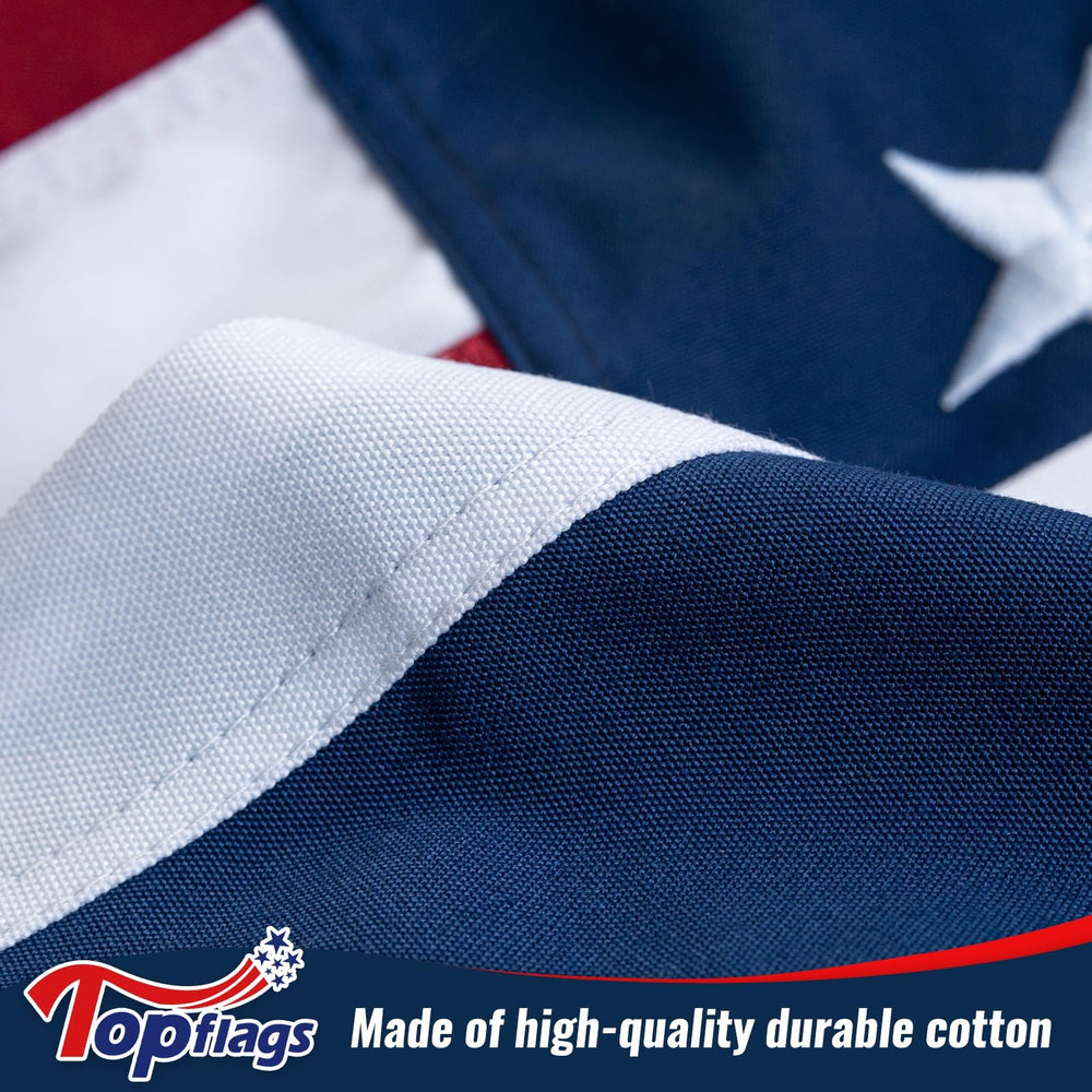TOPFLAGS brass grommets close view showing rust-resistant secure mount