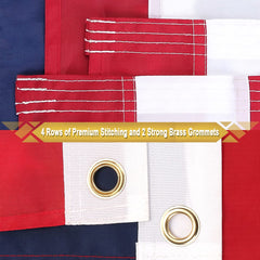 TOPFLAGS close-up embroidered stars adding textured premium appearance