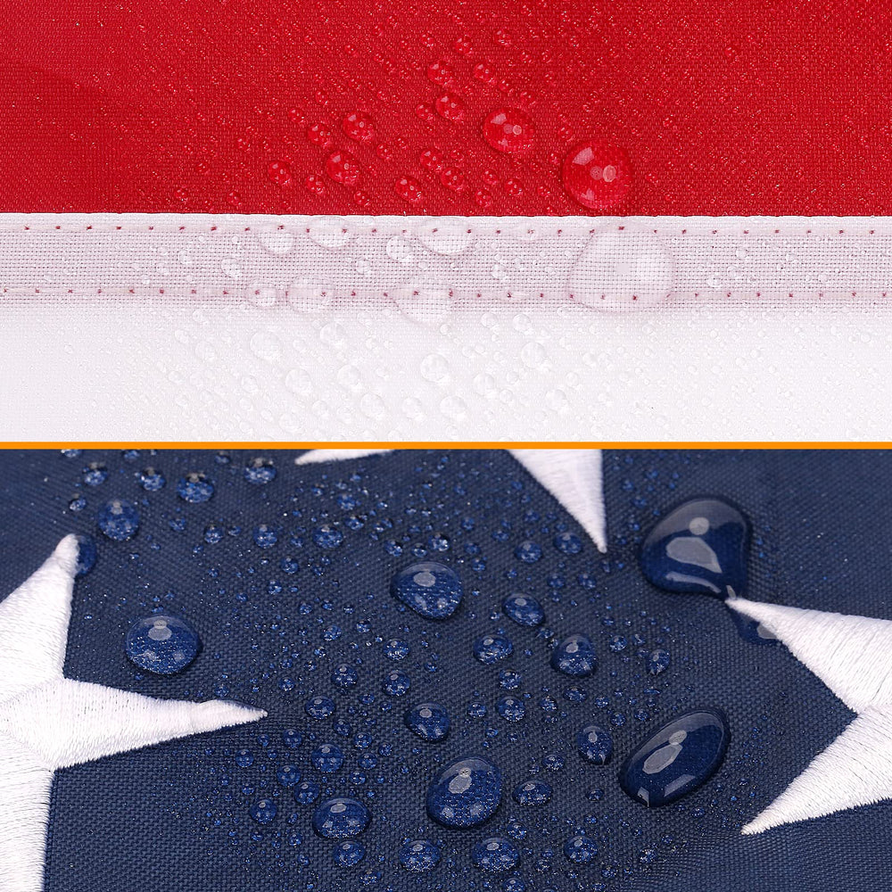 TOPFLAGS quadruple-stitched seam detail ensuring tear-resistant durability
