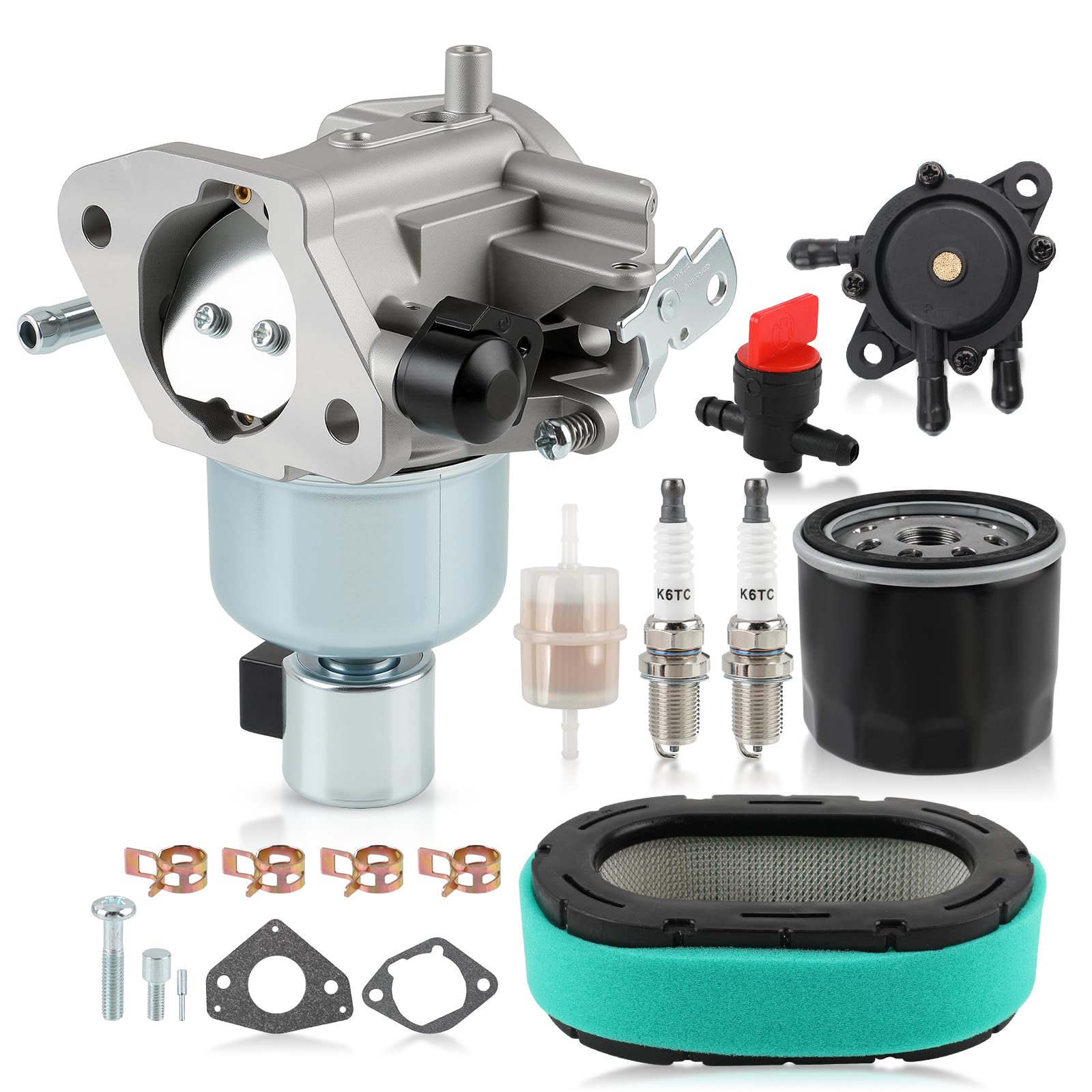 Topkidame KT725 carburetor front view showing clean ports and reliable fit