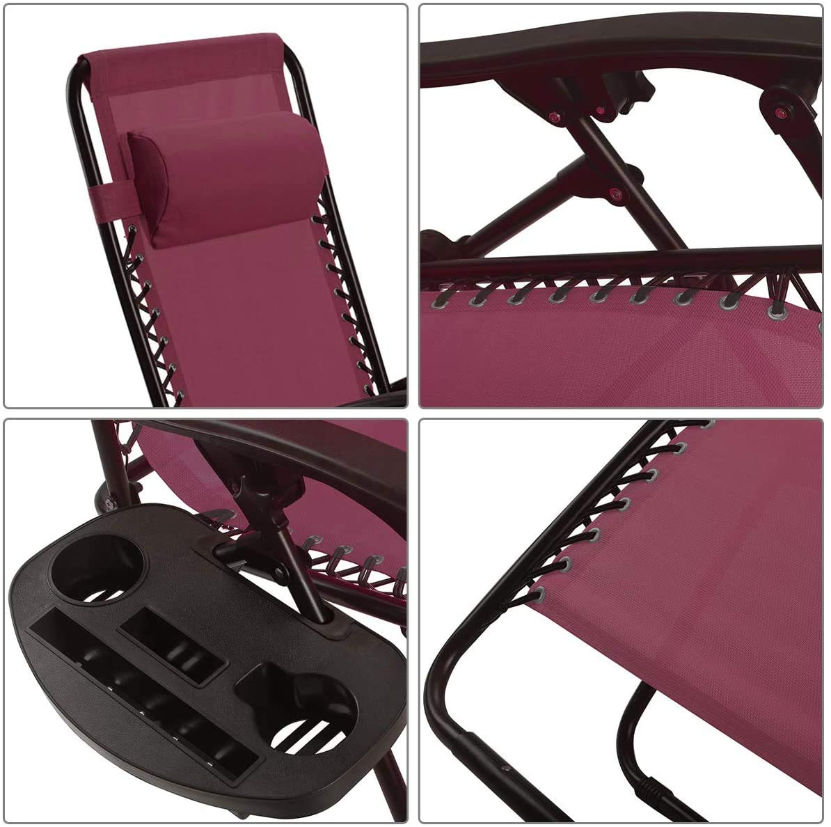topment lounge chair on patio with person reclining, relaxing outdoors