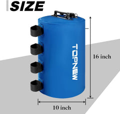 TOPNEW 500D PVC close-up showing durable fabric that resists punctures and outdoor wear