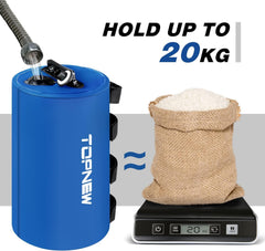 TOPNEW O-ring screw cap detail demonstrating secure, leak-reducing seal for transport