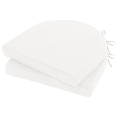 Topotdor front view of two white seat cushions showing clean finish and comfort